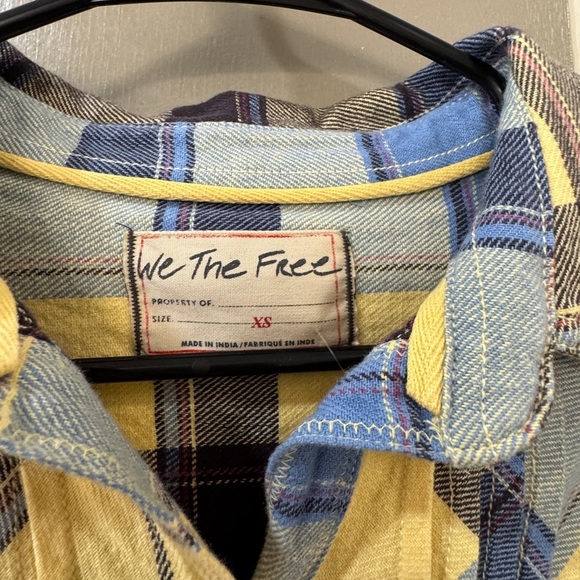 New FREE PEOPLE We The Free Layla Button Down Plaid Flannel Shirt  X-SMALL - Picture 8 of 11